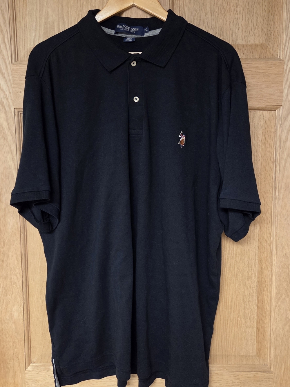 U.S. Polo Assn. Men's‎ Black Short-Sleeve Polo Shirt 2X